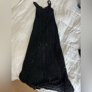Casual Black Dress, small, longer spring summer dress